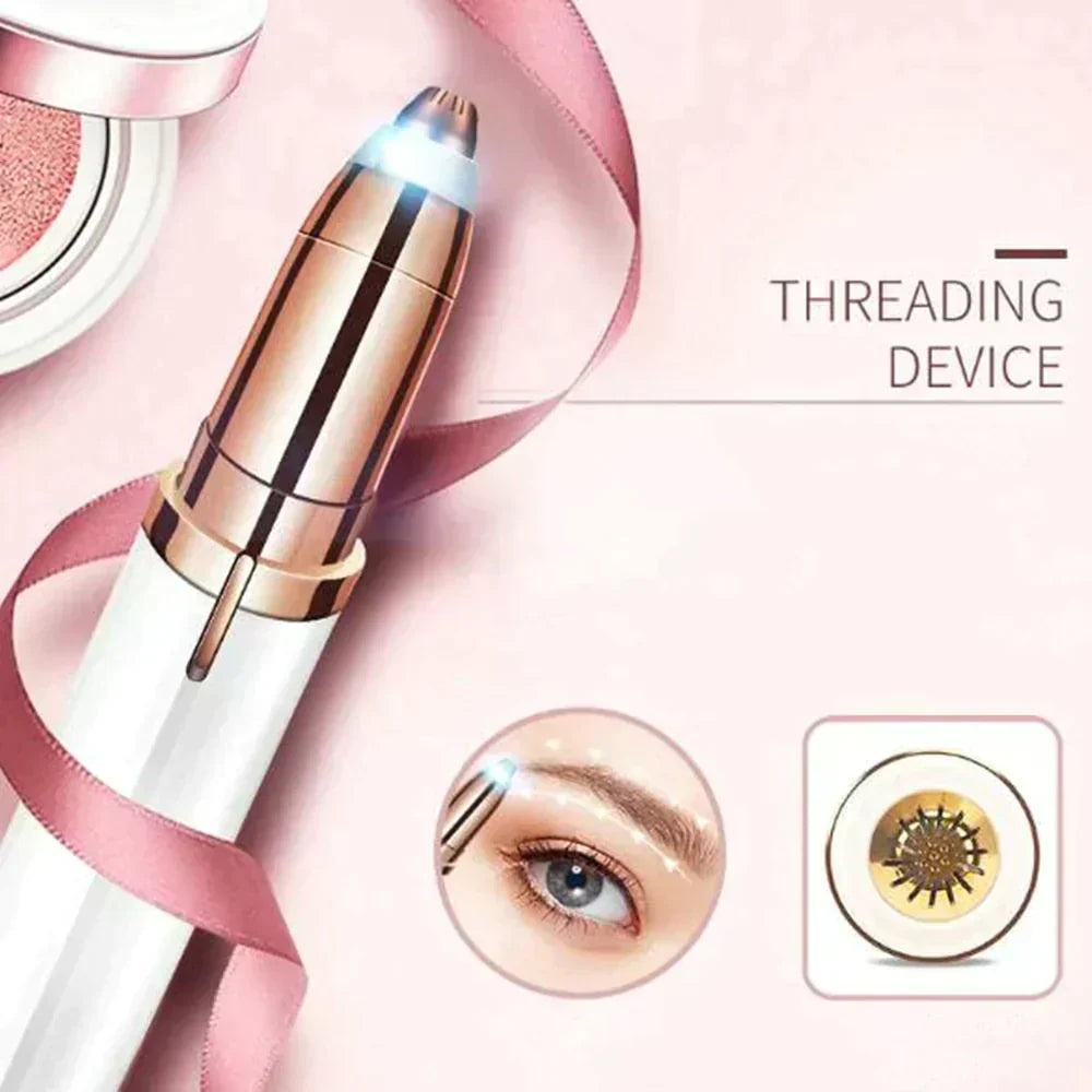 electric trimmer for eyebrows close up