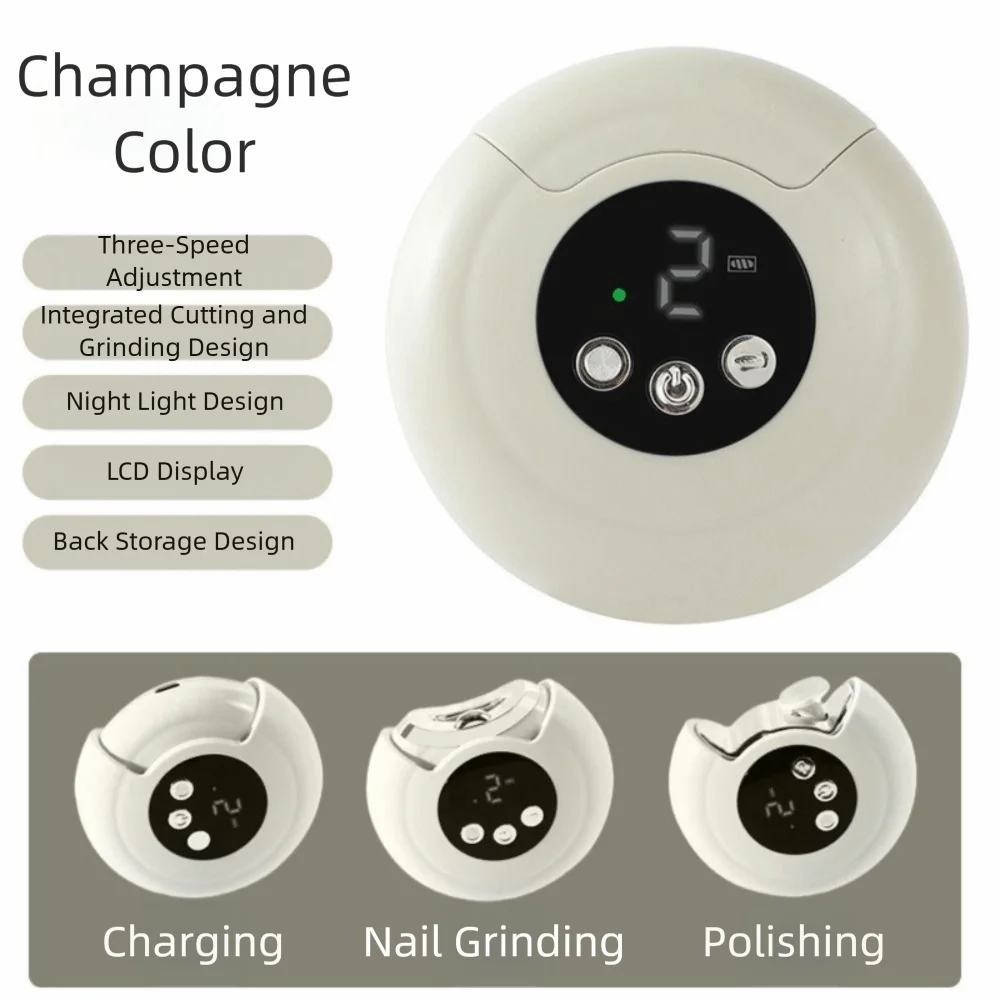 3-in-1 Electric Nail Clipper – Trim, File & Polish Nails Easily