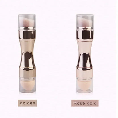 4 in 1 makeup brush open showing multi-function heads