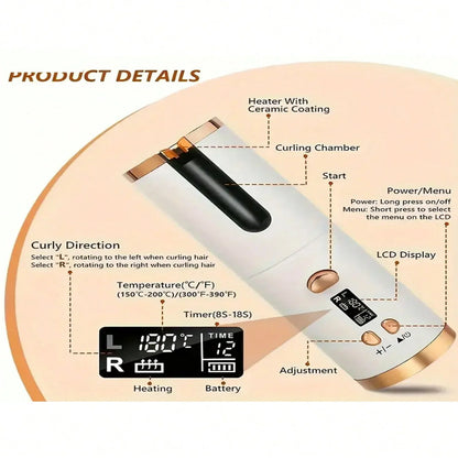 Cordless Automatic Hair Curler