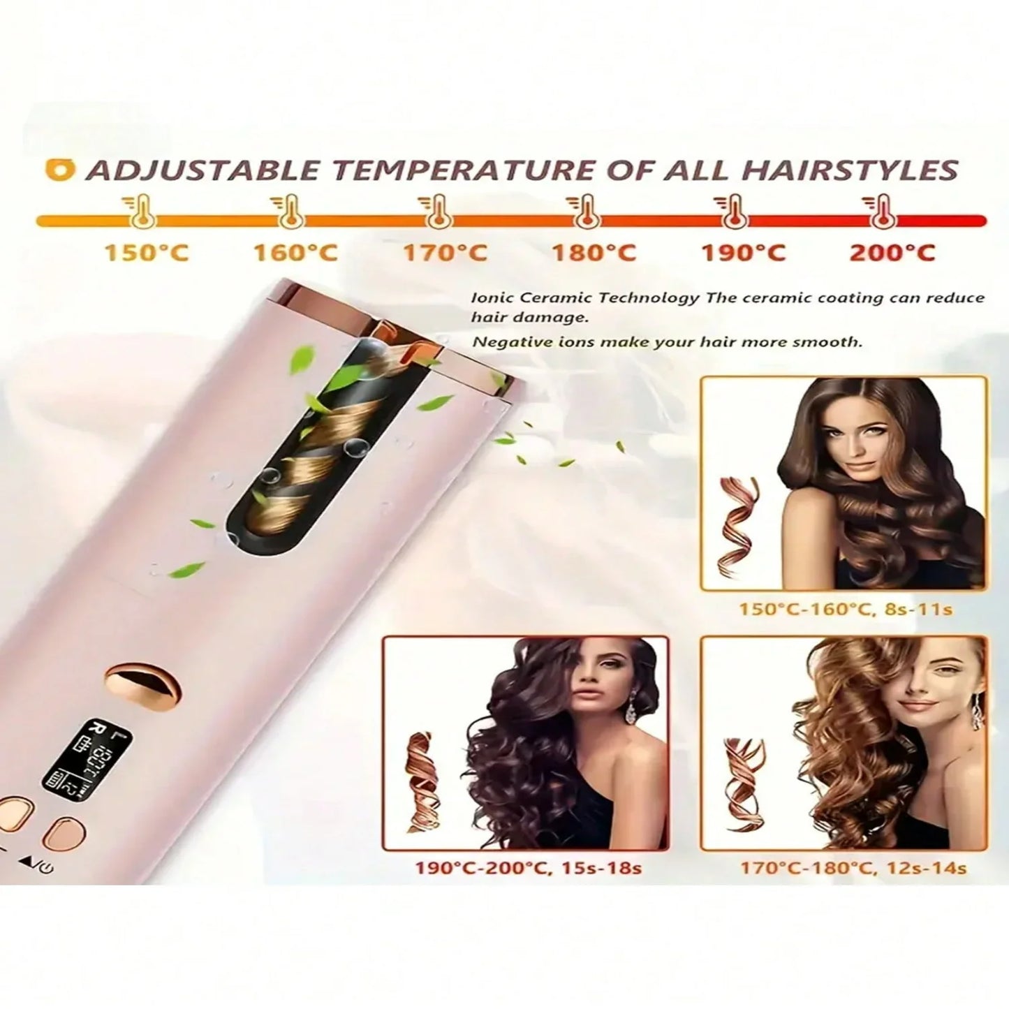 Cordless Automatic Hair Curler