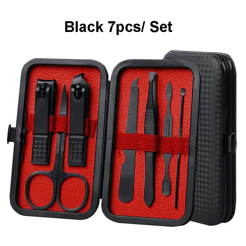 complete manicure and pedicure tool set for hand and foot care