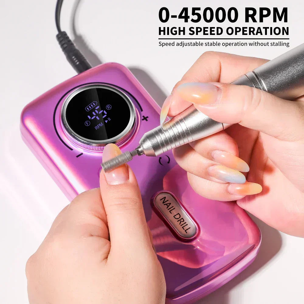 electric drill machine for nails close-up