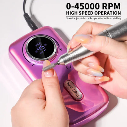electric drill machine for nails close-up