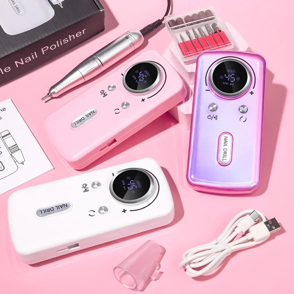 electric nail drill machine rechargeable professional tool