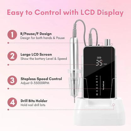 lcd display for manicure pedicure nail drill machine