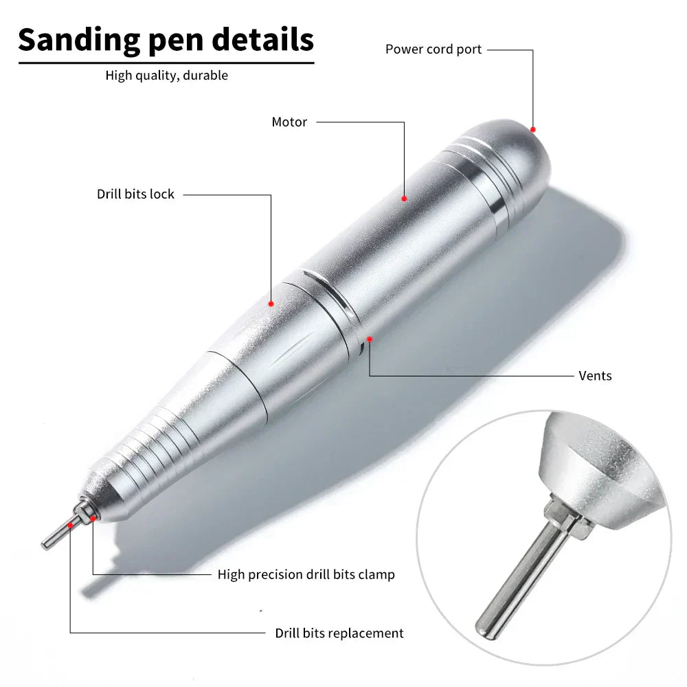 rechargeable nail drill with multi-function bits
